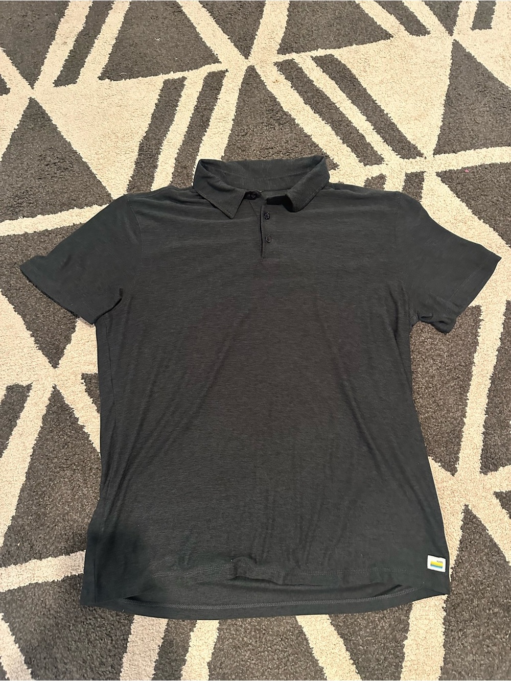 Vuori Men's heather charcoal Strato tech Polo Shirt